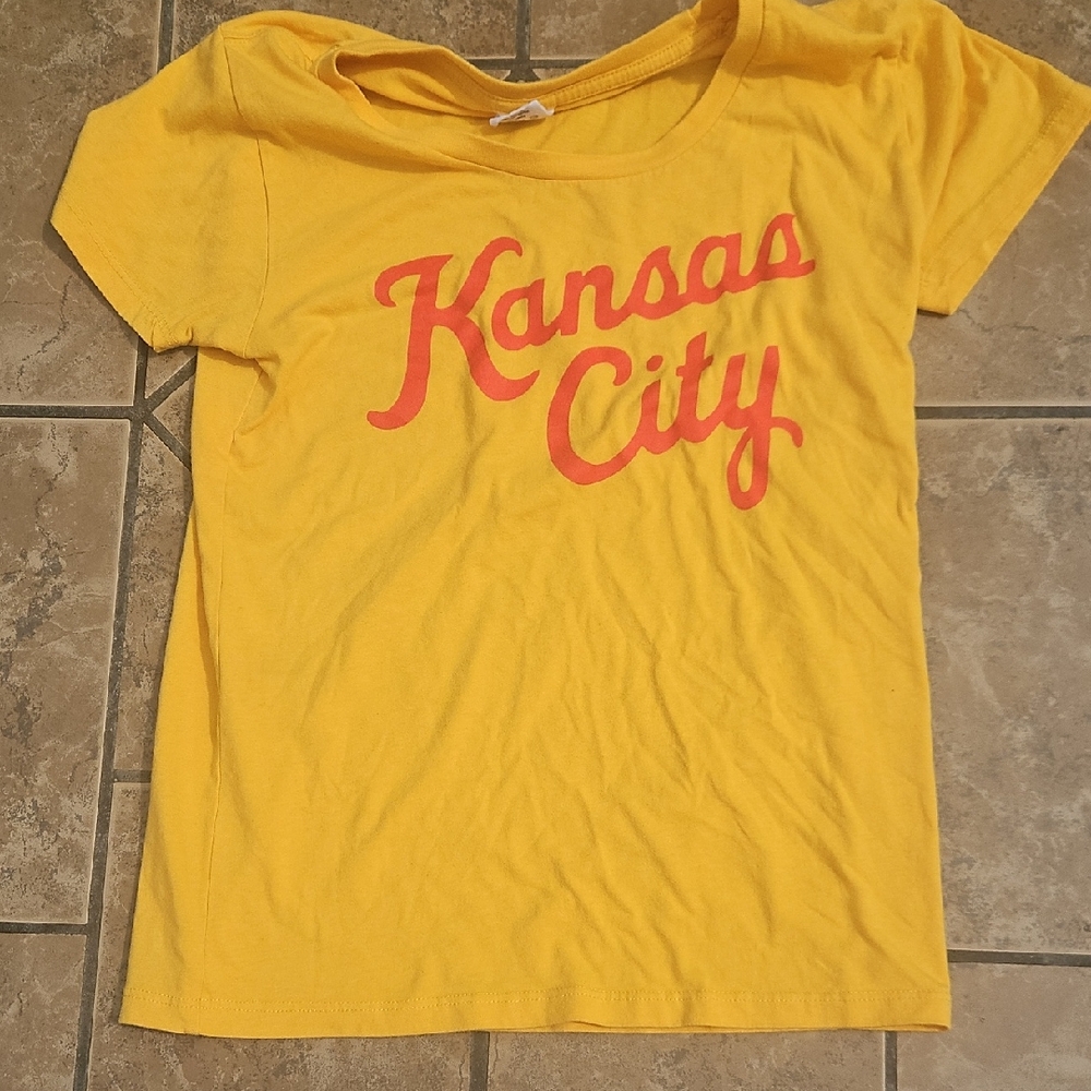 Yellow Retro Kansas City Short Sleeve Tee